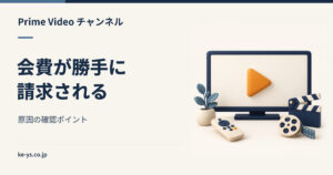 Prime Videoチャンネルの会費が勝手に請求される｜原因の確認